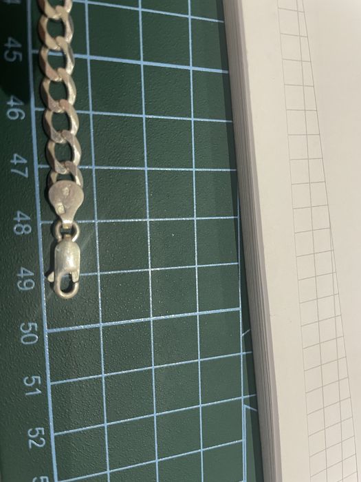 Nowy, srebrny łańscuszek męski - PANCERKA