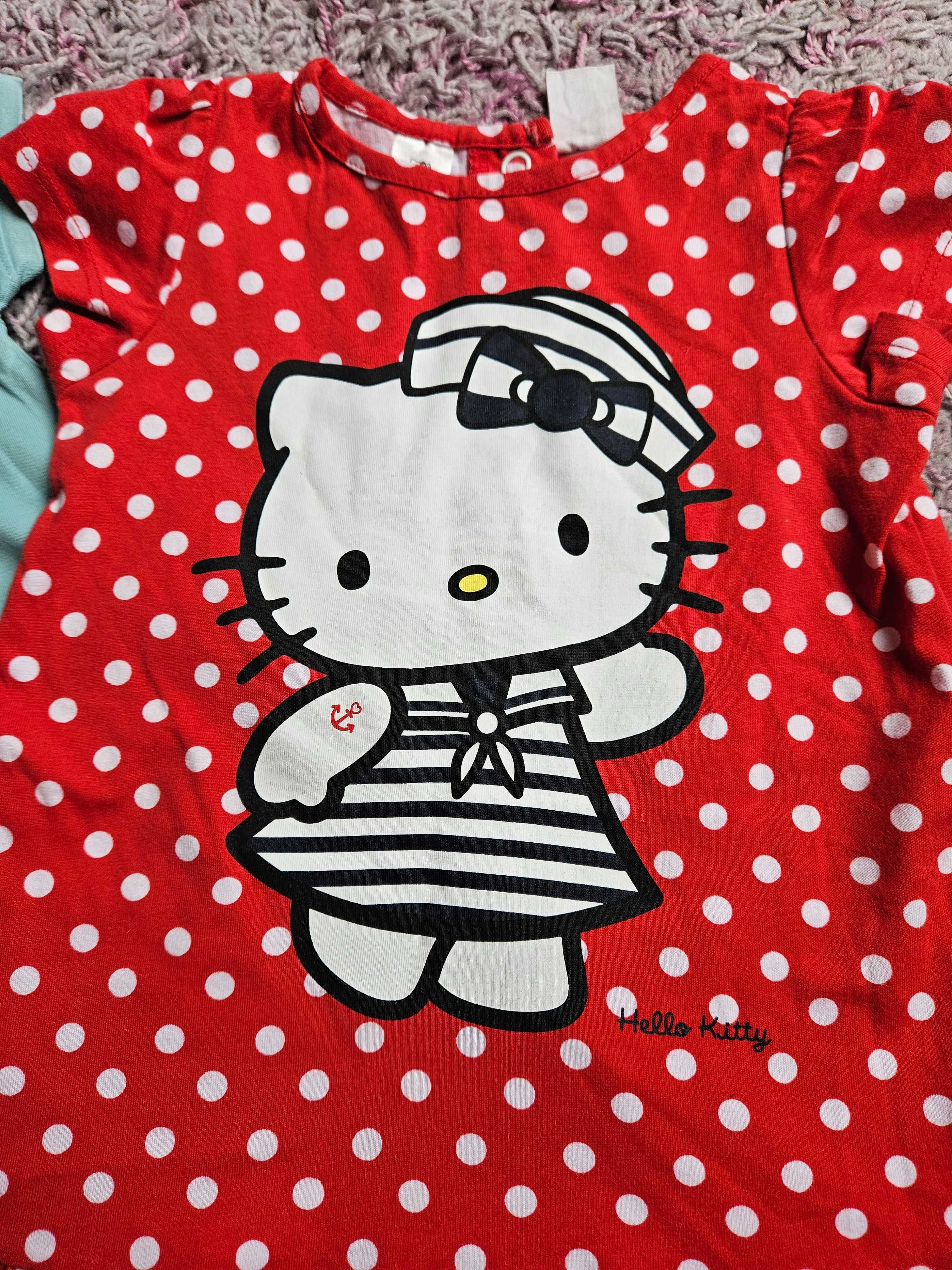 Zestaw hello kitty h&m sukienki i bluzka 86cm