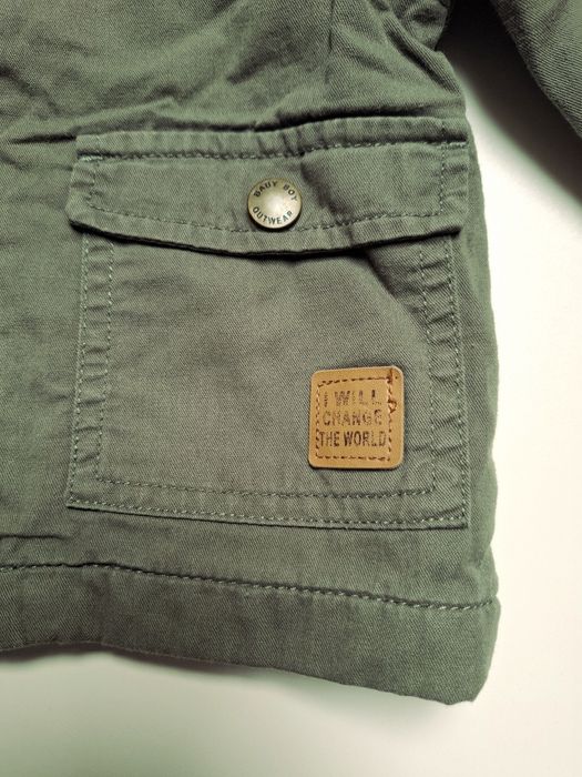 Kurteczka parka khaki przejściowa wiosenna jesienna 68