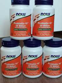 Пробіотики NOW Foods Пробіотики, Probiotic-10, 25 млрд КУО, 50 капсул