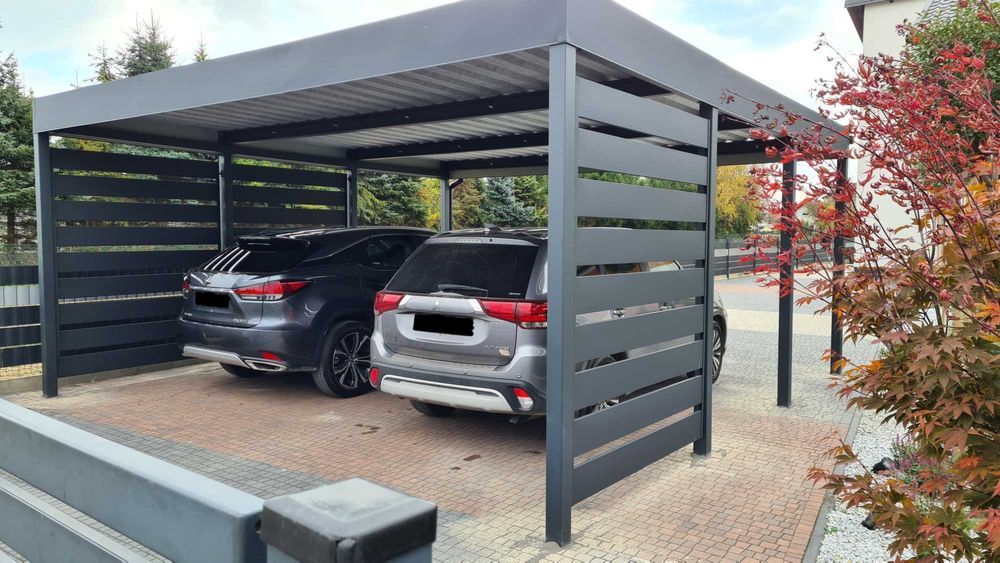 Wiata samochodowa, garażowa, dwustanowiskowa, carport, wiata