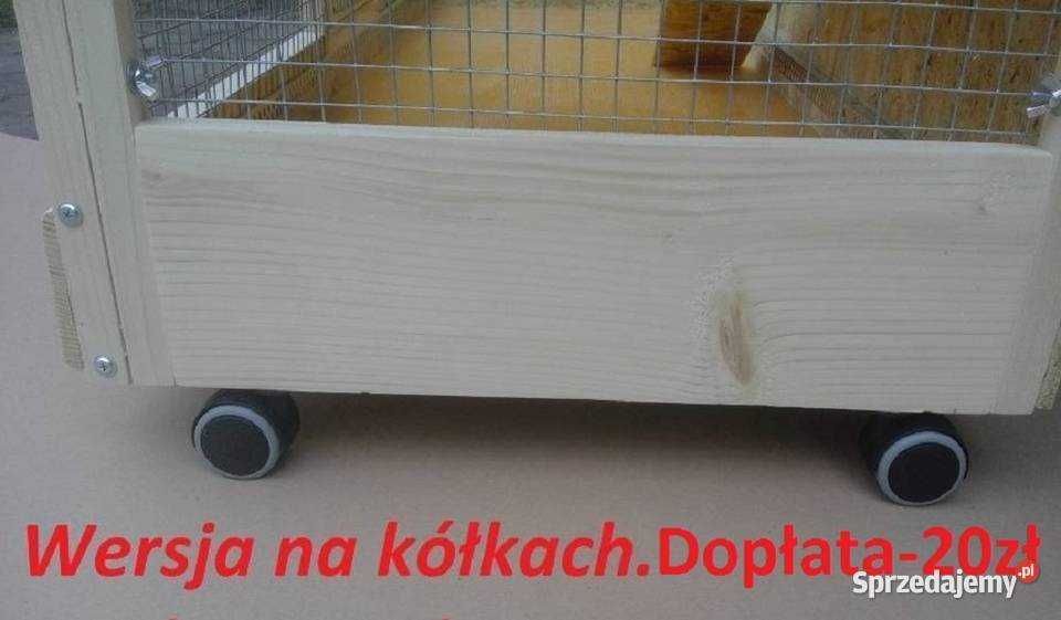 Klatka woliera drewniana dla ptaków egzotycznych.