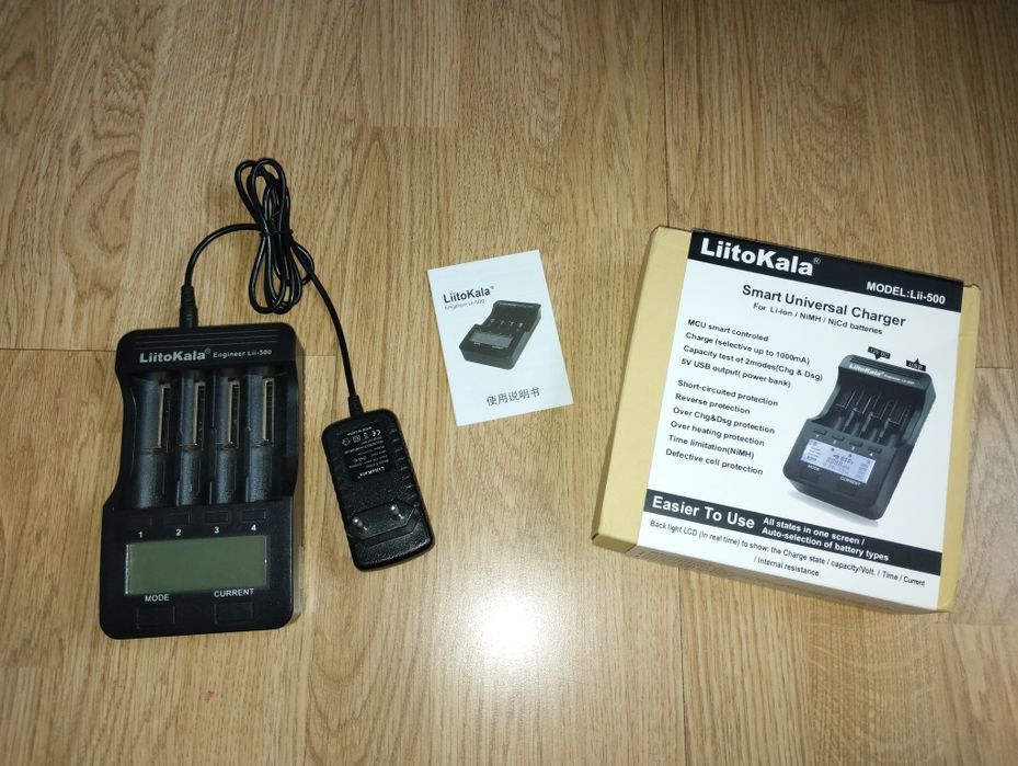 Ładowarka Liitokala Lii-500 lii500 + sprawny zasilacz.