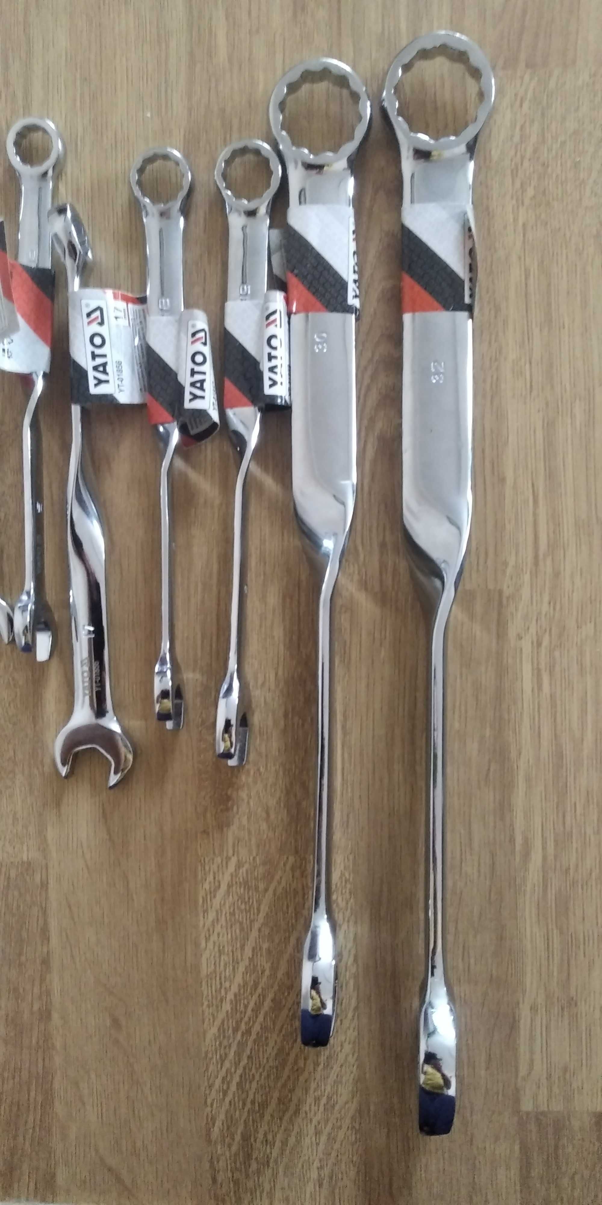 Yato zestaw 10 kluczy płasko oczkowych skręcony  skręcane 90° Toya