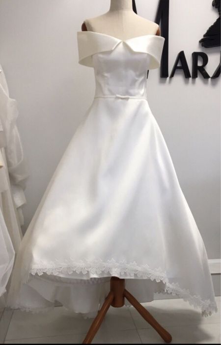 Przynosi szczęście! Suknia ślubna sukienka biała perła r.34/36 stylowa