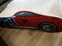 Rezerwacja  chłopięce auto samochód spiderman 140x70 z materacem