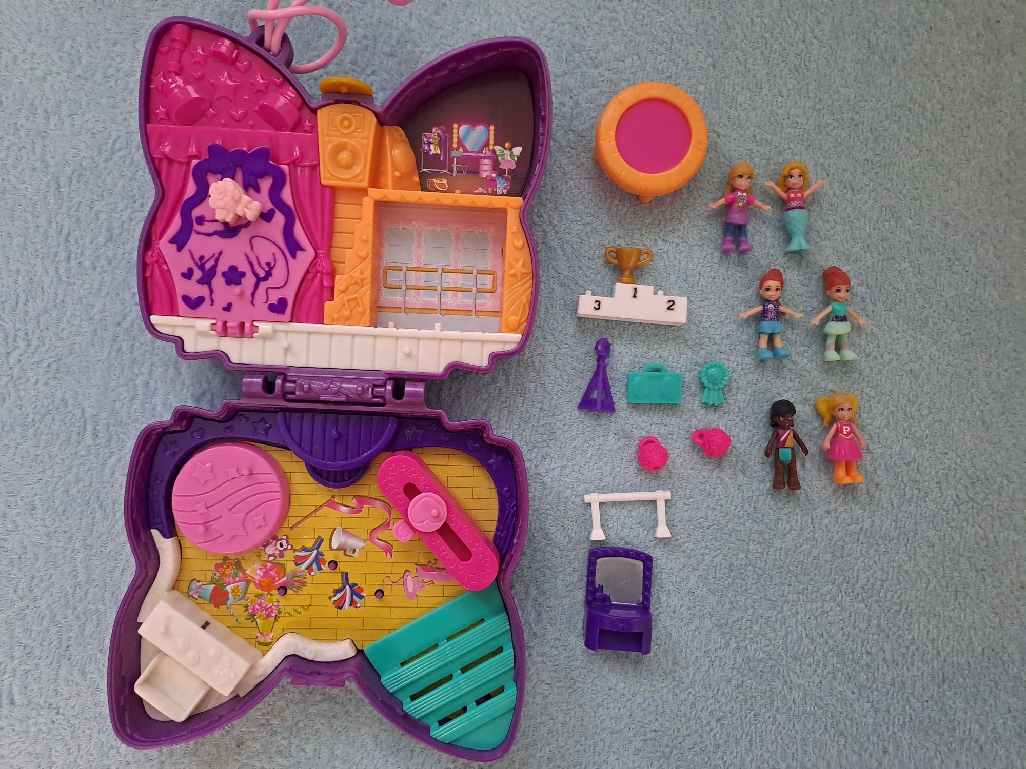 Polly Pocket torebka muszelka i motyl plus akcesoria