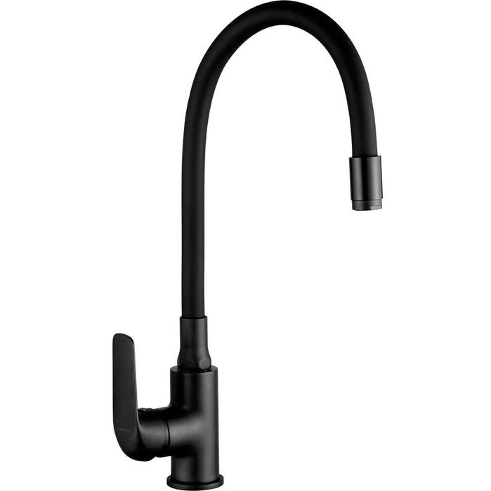 Bateria zlewozmywakowa stojąca z elastyczną wylewką kolor czarna