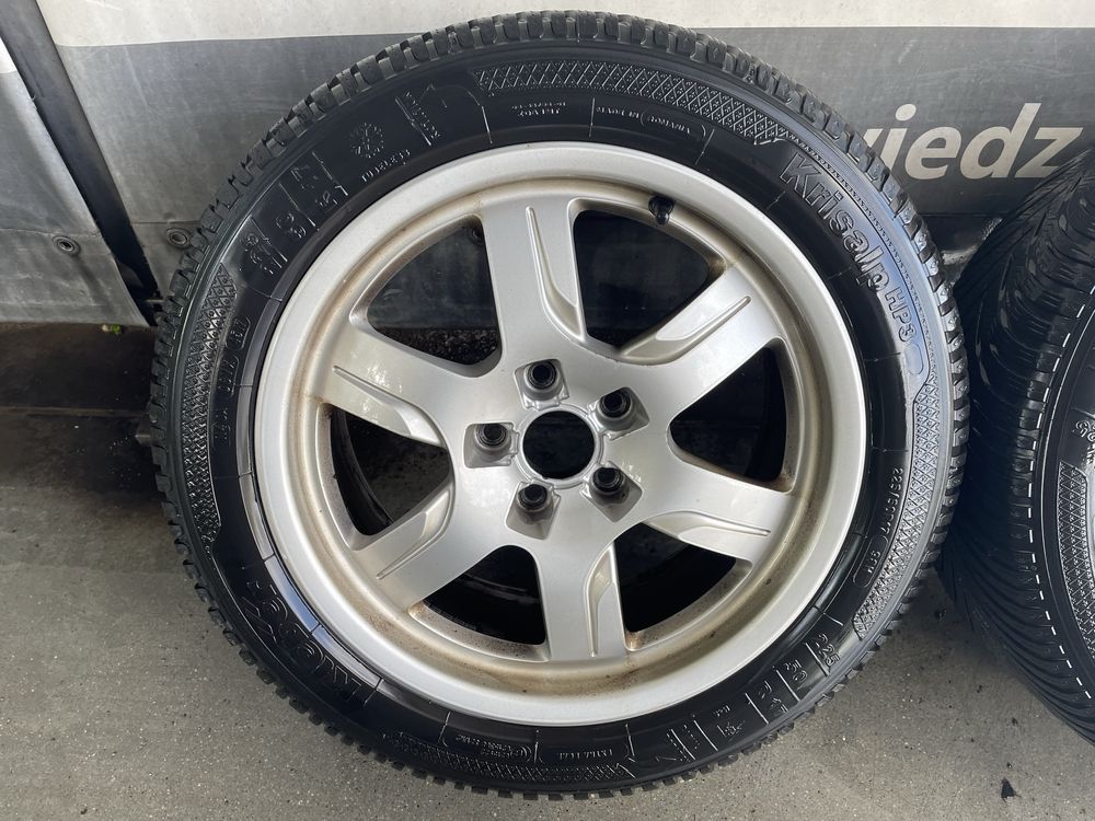 Alufelgi Audi 17 cali 5x112 + zimowe opony Kleber 7mm bieżnik