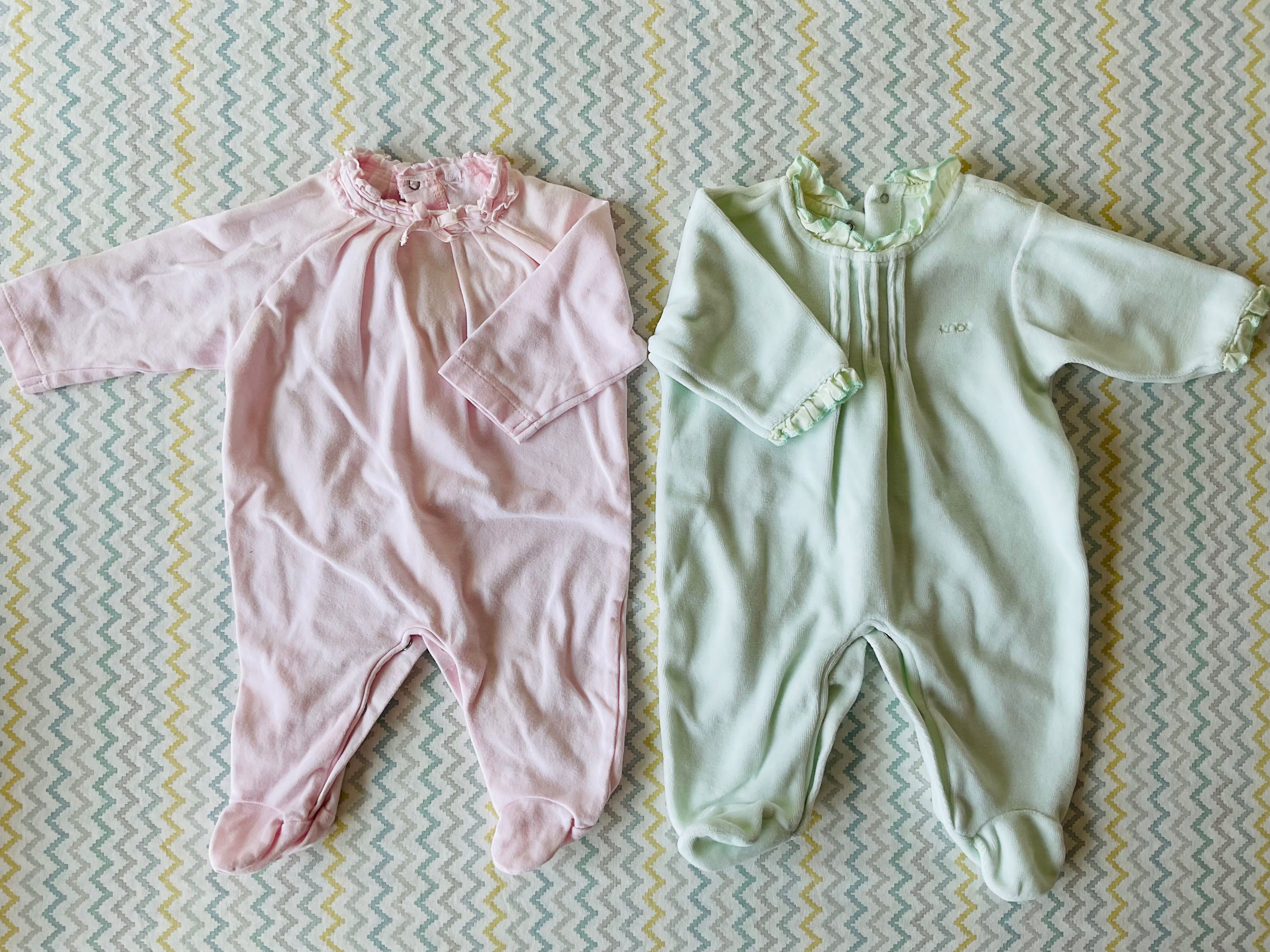 Conjunto de 5 babygrow Knot, Laranjinha + 16 interiores- 0-1 mês