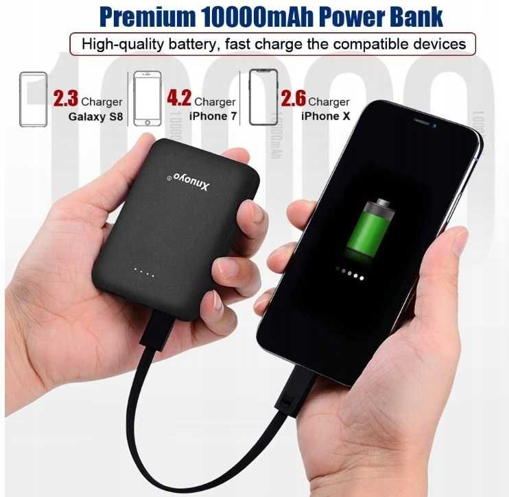 MiniPOWERBANK 10000mAh 2xUSB / USB-C, Xnuoyo