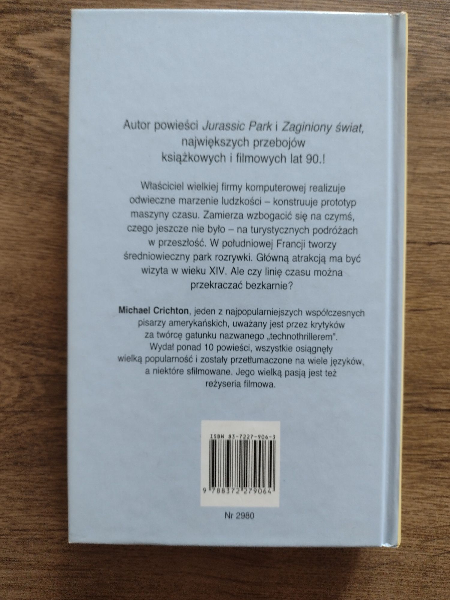 Książka thriller Linia czasu Michael Crichton