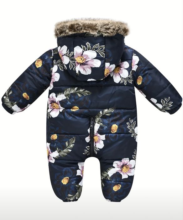 Теплий комбінезон для дівчинки 70р. 6-9 місяців