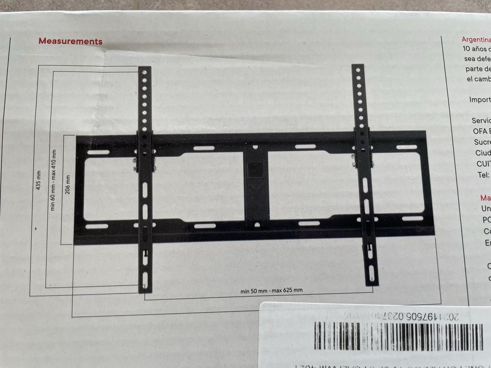 Wieszak na TV 32”-90”