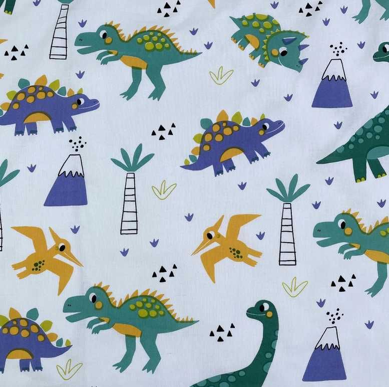 Dinozaur pościel dla dziecka 100x135 do łóżeczka niemowlęca bawełniana