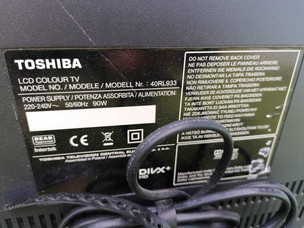 uszkodzona TOSHIBA 40RL933 matryca OK /uszkodzony t-con logika