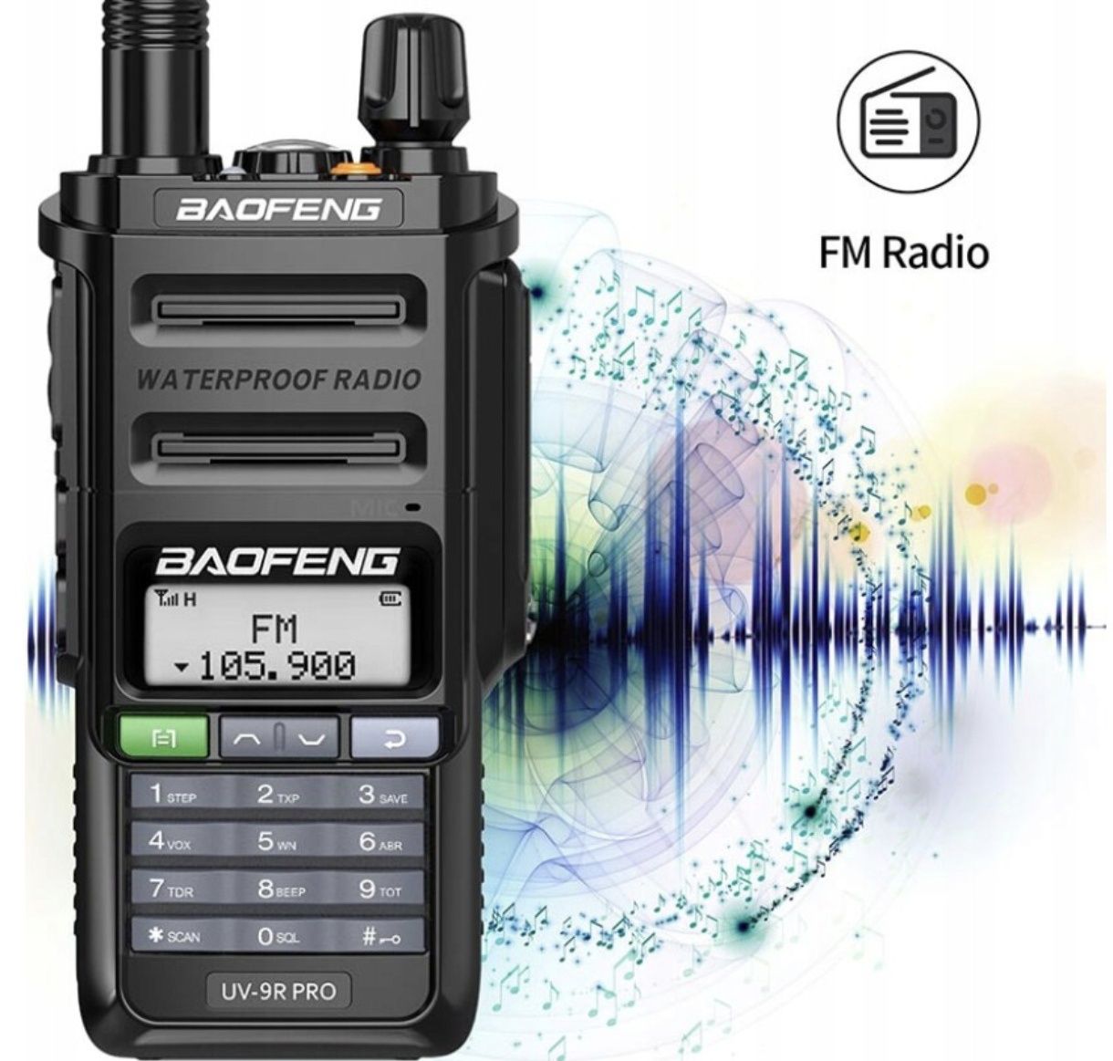Baofeng UV-9PRO  Krótkofalówka Walki-Talki pojemna bateria