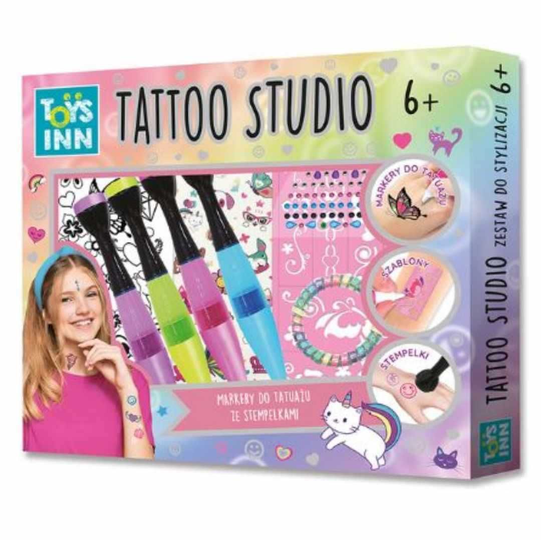 Zestaw kreatywny zrób to sam Markery ze stempelkami Tattoo Studio