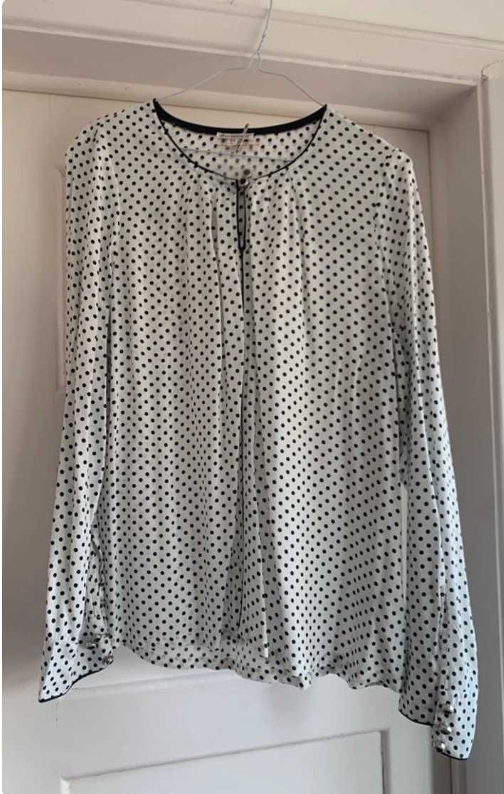 Camisa azul e branca bolinhas, Anne Weyburn by La Redoute  T44