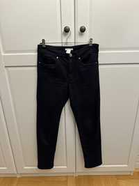 Granatowe rurki spodnie skinny jeans H&M 36