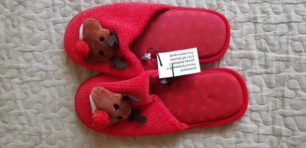 Nowe kapcie świąteczne 38 / 39 Boże Narodzenie