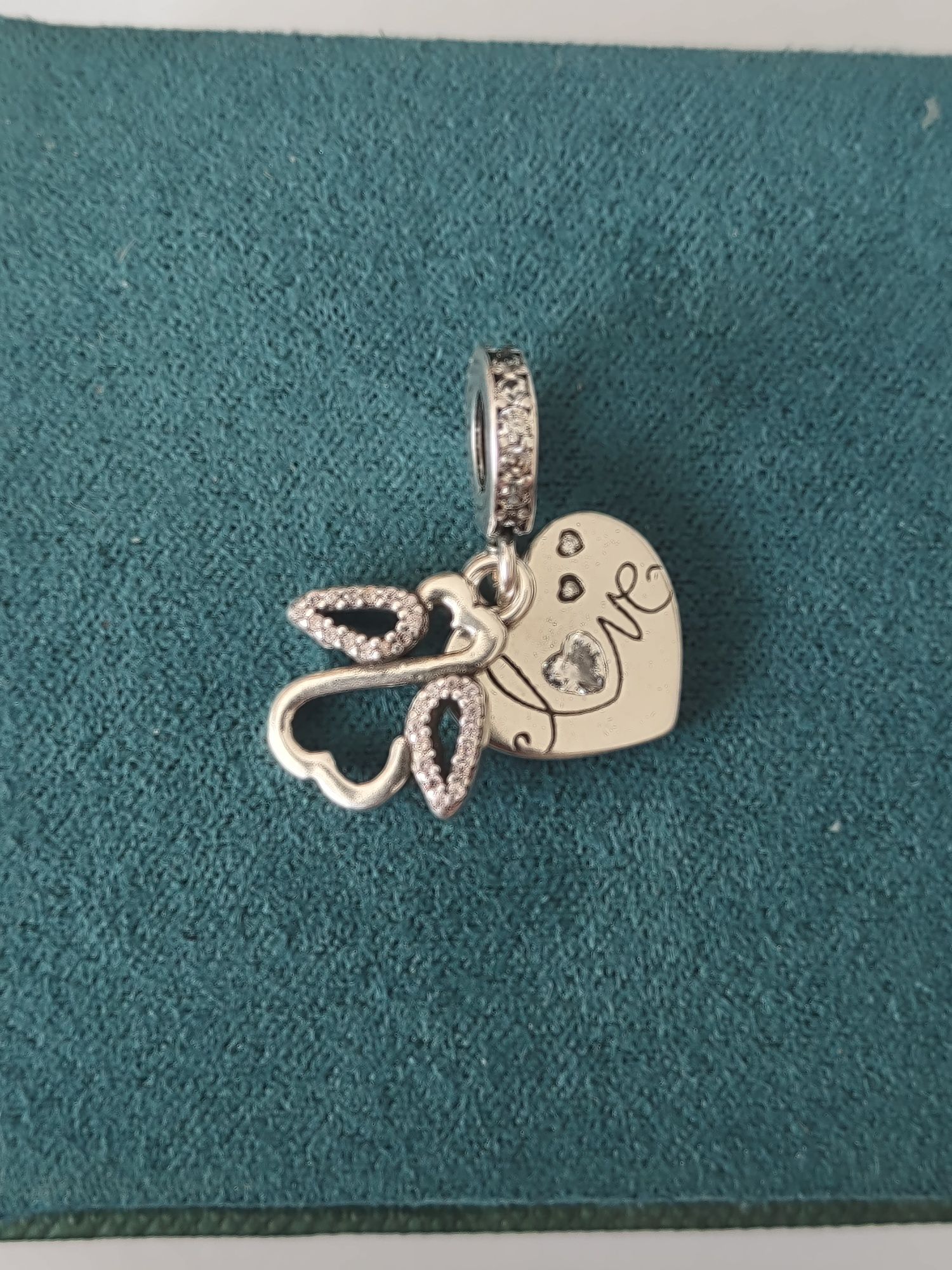 Nowy charms aniołek / nieskończoność / love - srebro 925