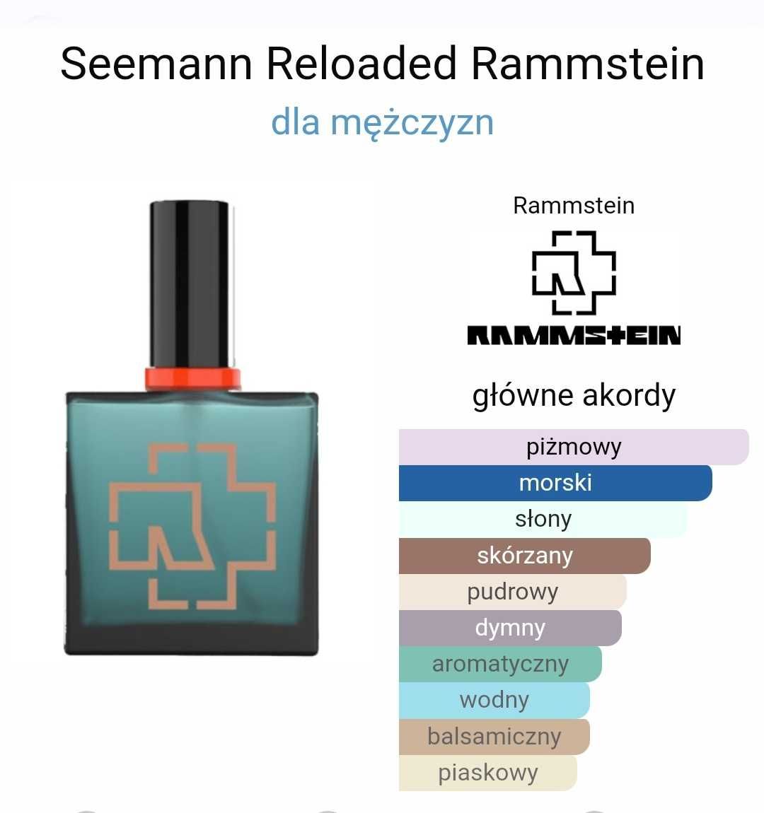 Rammstein Perfumy Seemann Reloaded 100 ml, Eau de Parfum, dla mężczyzn