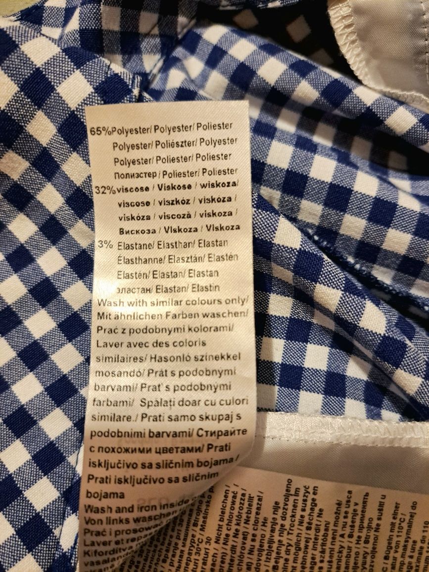 Damskie eleganckie spodnie w kratę 7/8 cropped Orsay