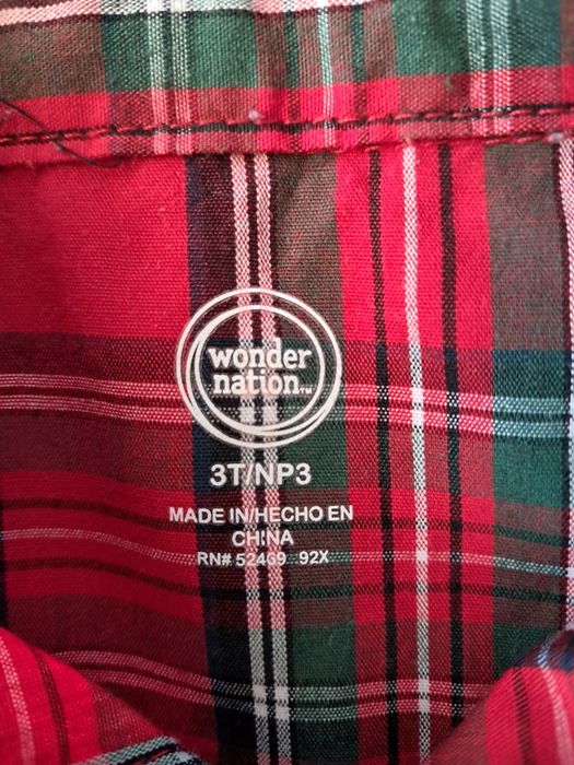 Świąteczna koszula w kratkę 98/104