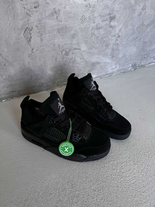 Кросівки Nike Air Jordan 4 Black Cat premium
