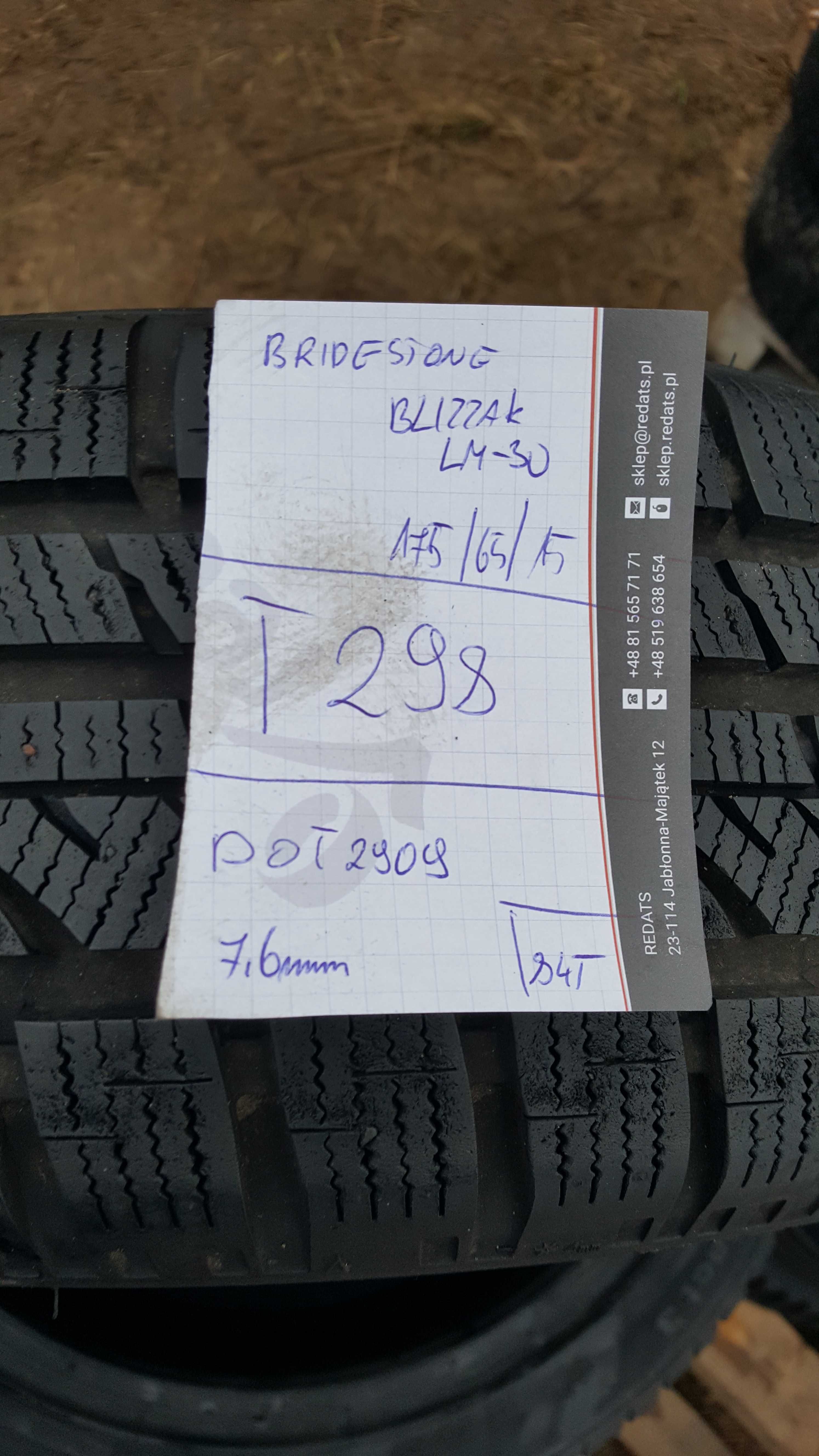 Bridgestone 175/65 r15 Blizzak LM-30 /// 7,6mm!!! Gwarancja