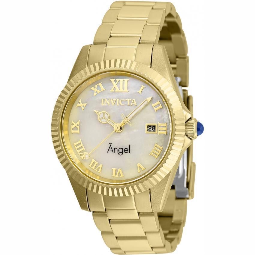 Жіночий годинник Invicta 36058 Angel Ladies 38 mm. MOP Gold 100 МТ.