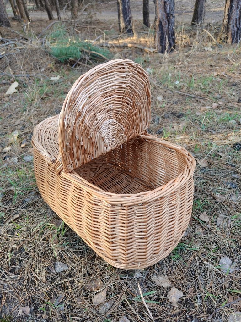 Kosz wiklinowy piknikowy