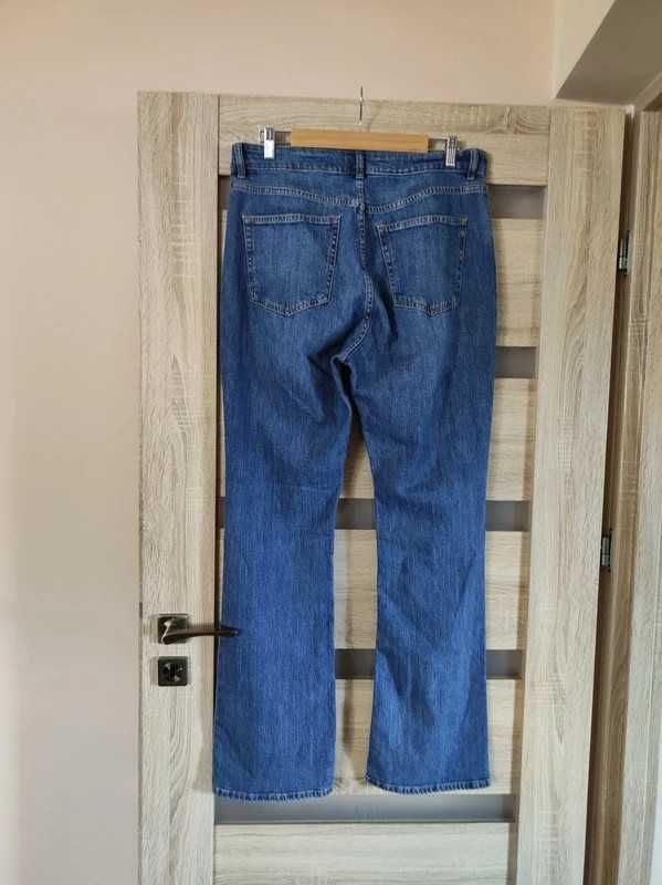 jeansowe spodnie dzwony denim blue H&M 44