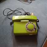 Telefon tulipan zielony PRL