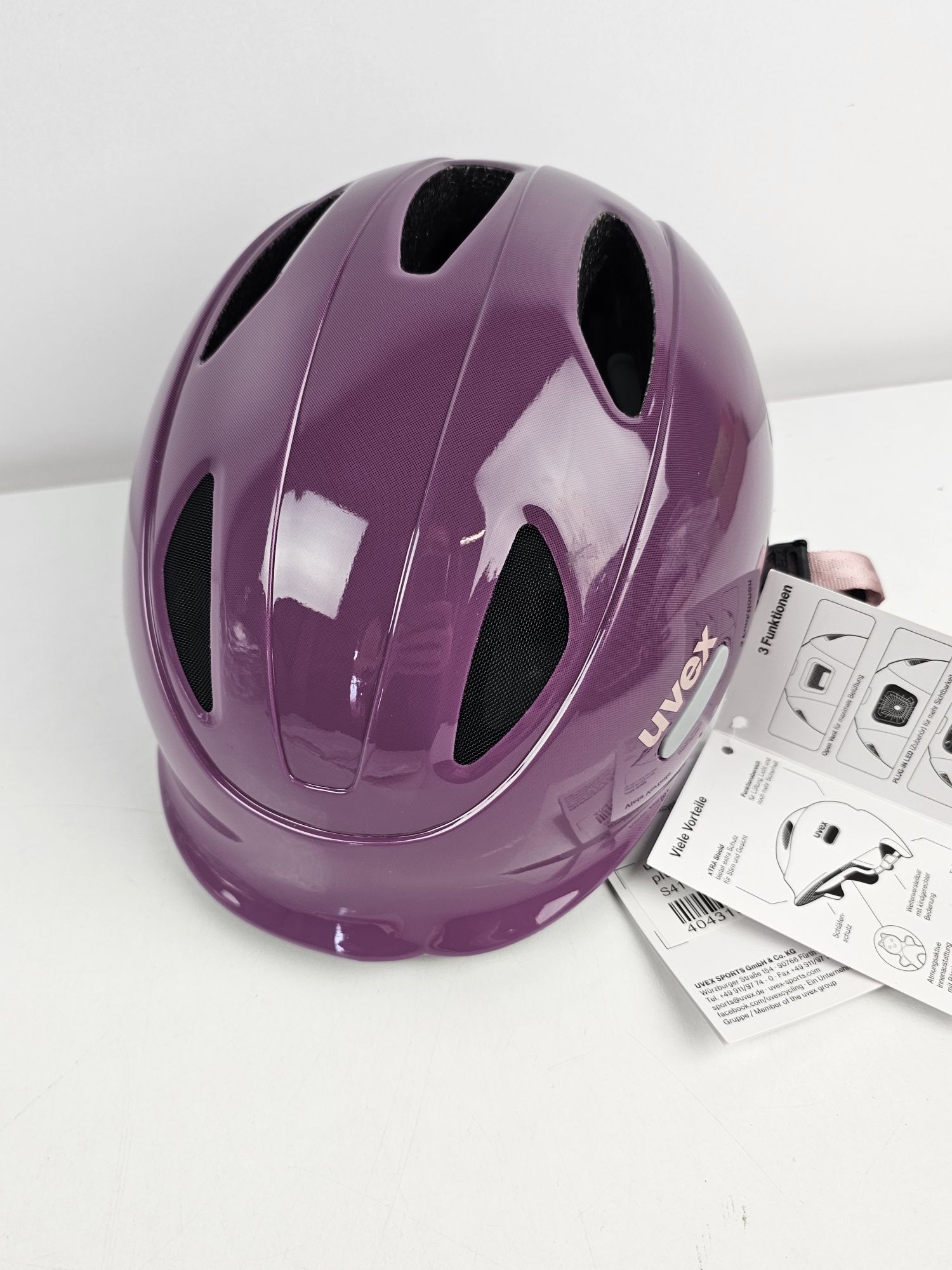 Uvex oyo lekki kask rowerowy dla dzieci 50 54 plum dust rose