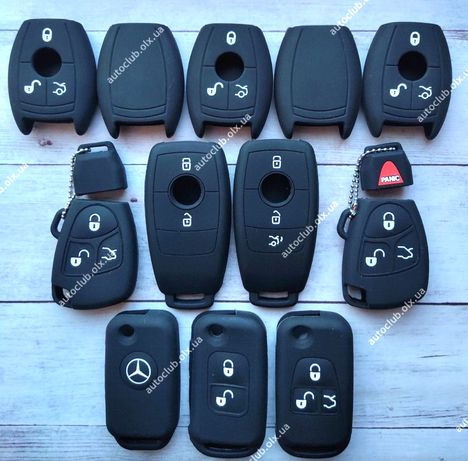 Чехол для ключа Mercedes-Benz на A,C,E,S,G,GL,GLE,GLK,ML,Smart Fortwo