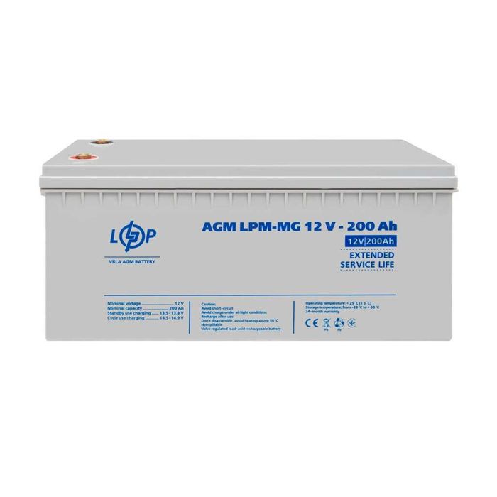 Акумулятор для ДБЖ мультигелевий LogicPower LPM-MG 12V - 200Ah (3875)