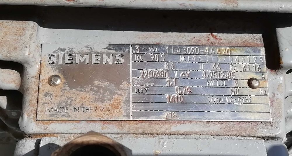 Motor elétrico SIEMENS 1,1 Kw / 1410rpm
