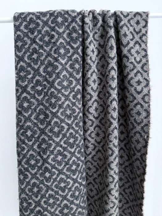 Koc, pled z naturalnej wełny 100 % Woolmark, beżowy, brązowy