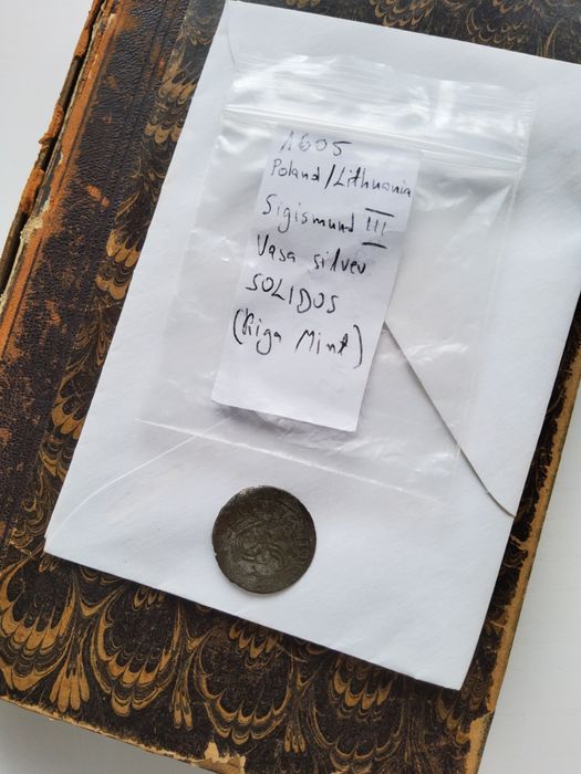 Srebrna moneta z 1605 roku Zygmunt III Waza