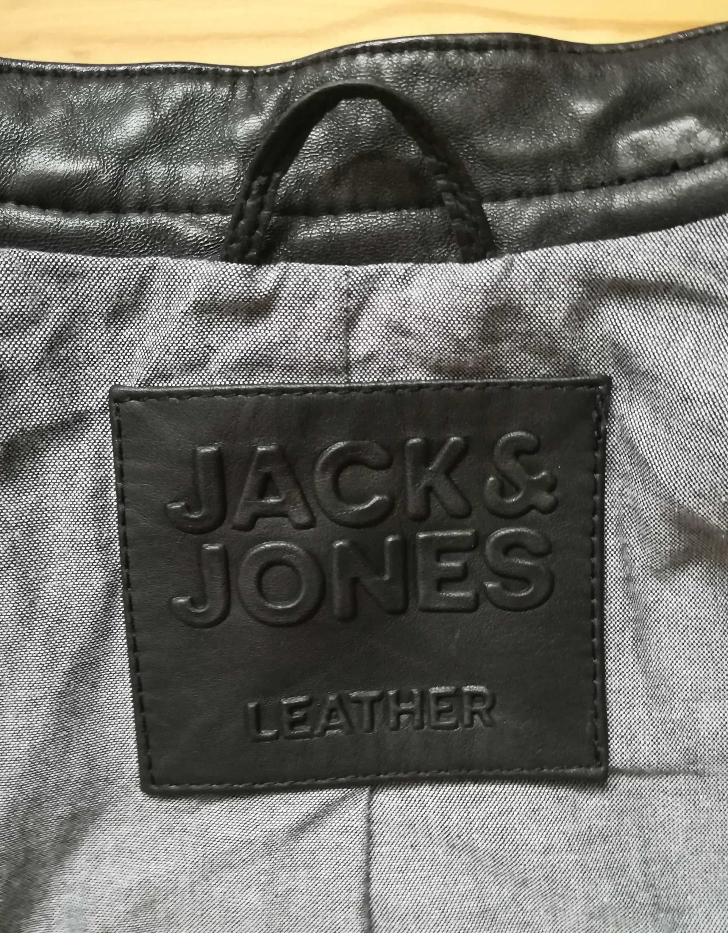 Jack & Jones NOWA męska skóra ramoneska rozmiar L kolor antracyt.