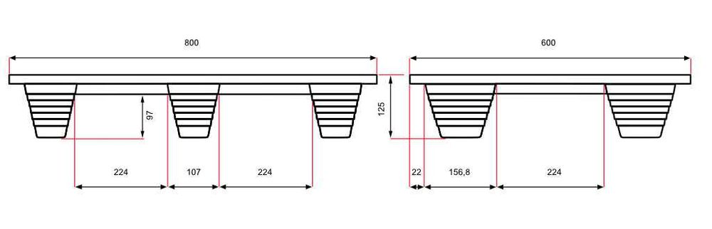 Paleta 800x600 połówka połowa 1/2 palety 80x60 Producent palet Bospal