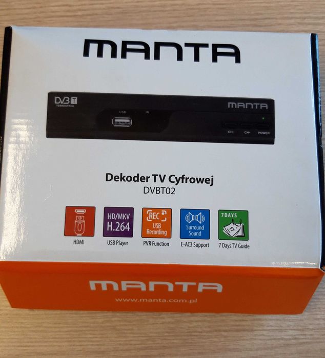 Dekoder telewizji naziemnej MANTA DVB-T