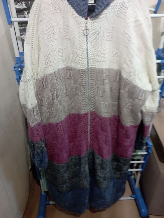 Кардиган оверсайз,ручная вязка ,