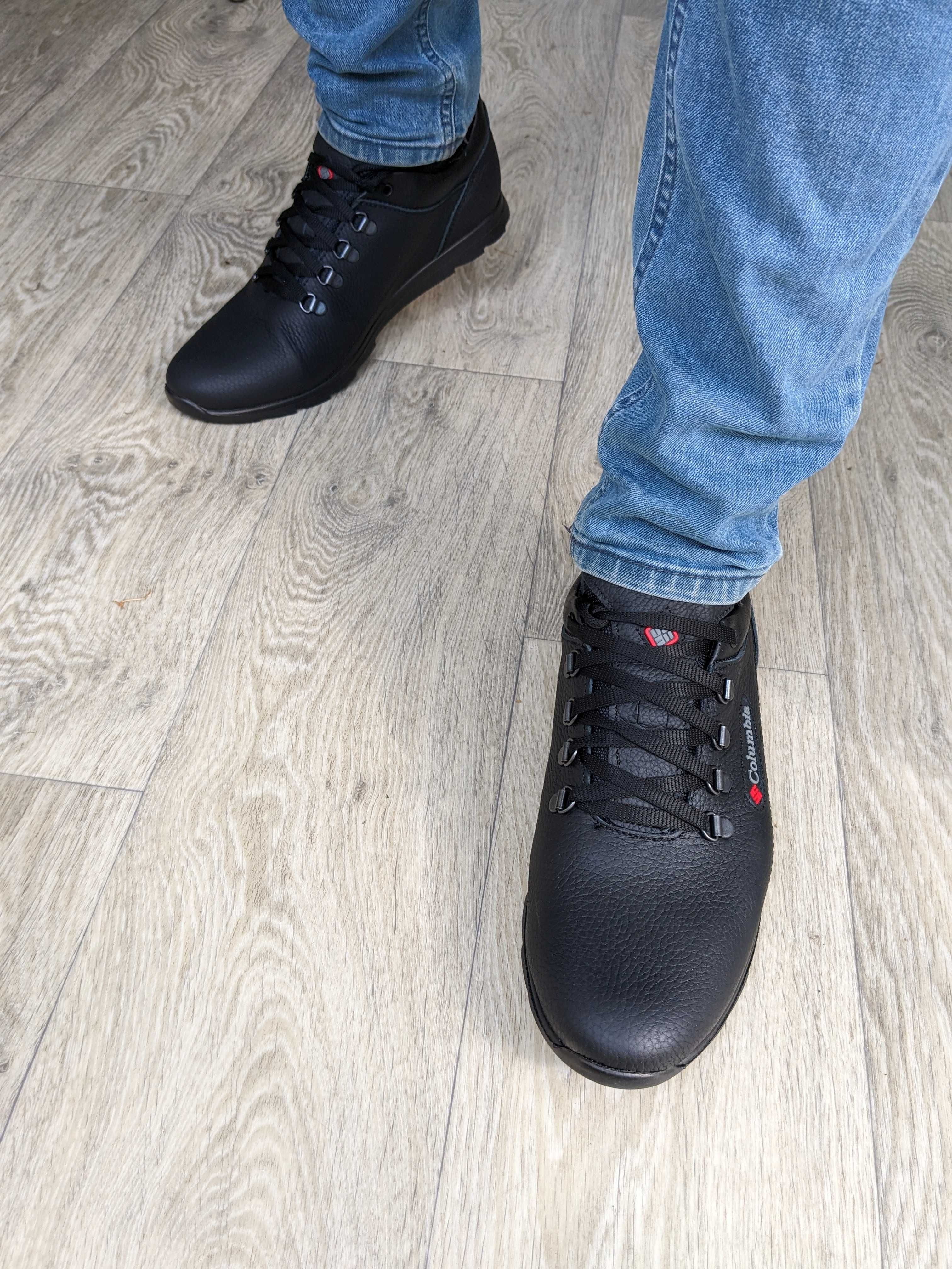 Мужские кожаные кроссовки туфли чоловічі шкіряні кросівки взуття