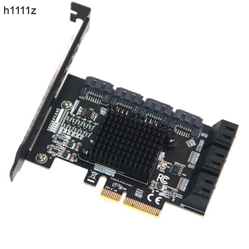 Karta SATA 10 portow PCI Express X4 3.0 do SATA3 6 gb/s ASM1166