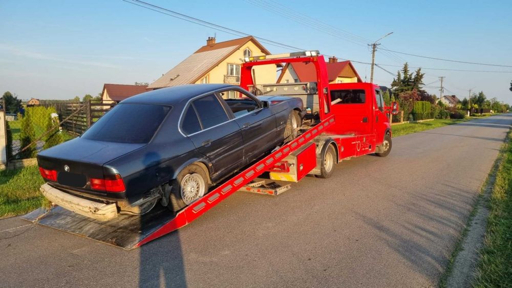 Pomoc drogowa 24h transport maszyn PL EU holowanie z OC Sprawcy