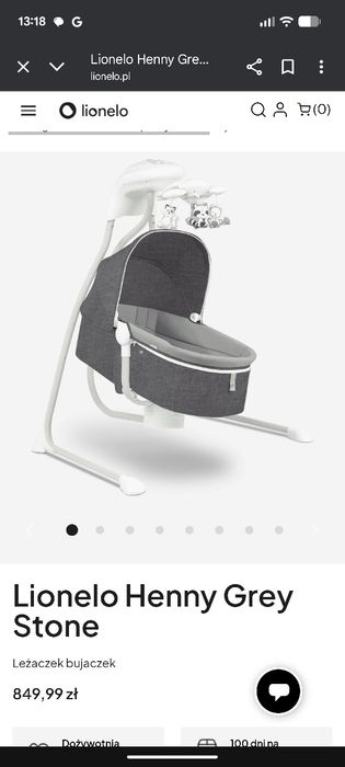 Bujaczek leżaczek lionelo henny stan bdb