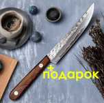 Стильный небольшой кухонный нож + ПОДАРОК!(Подставка)